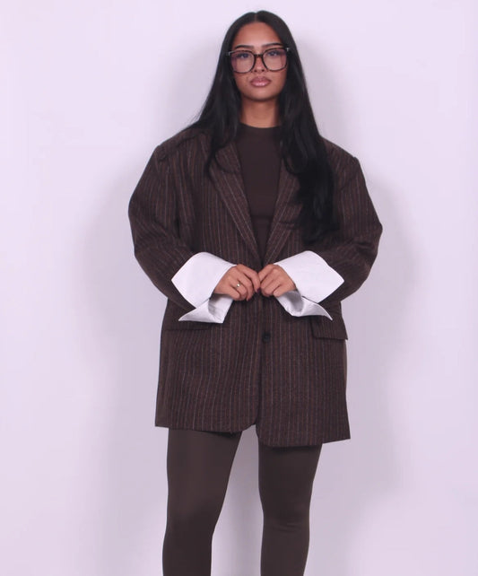 Woven Striped Blazer