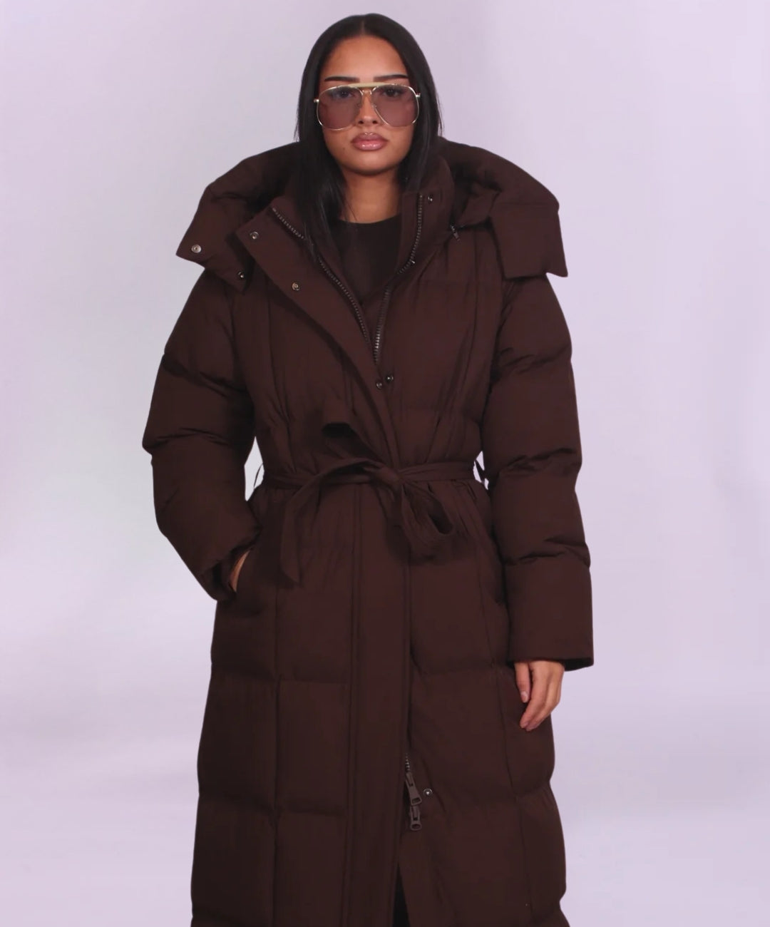 Doudoune longue à capuche